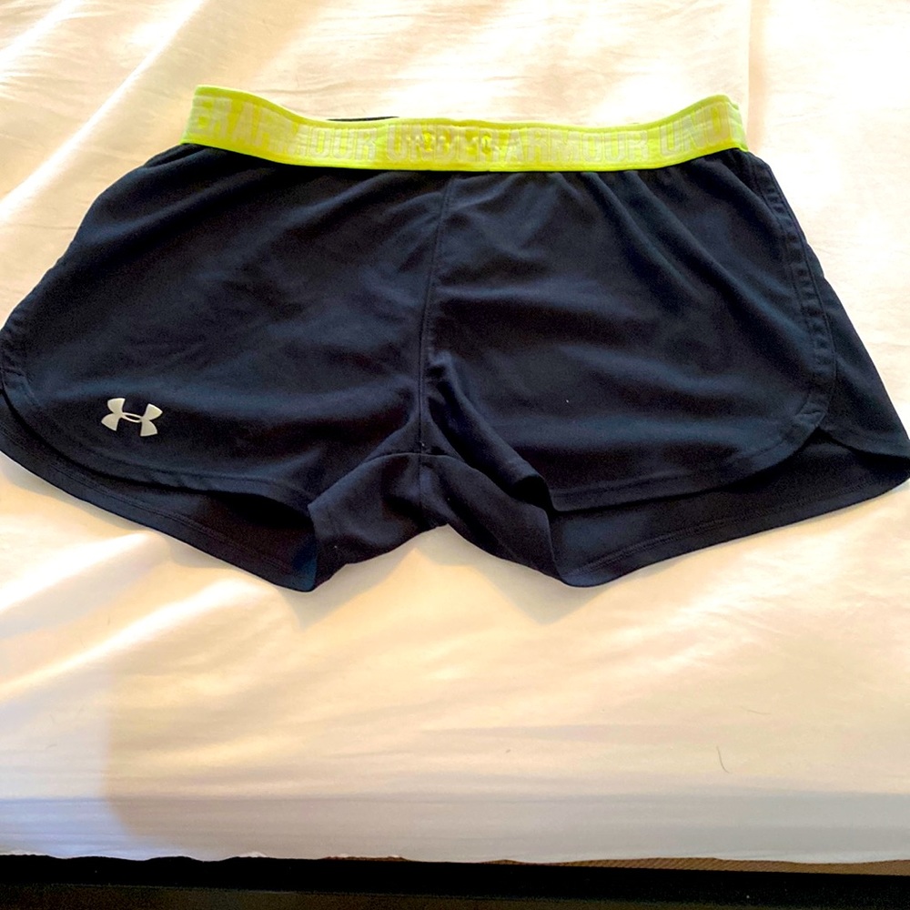 Under Armour black running/activity shorts